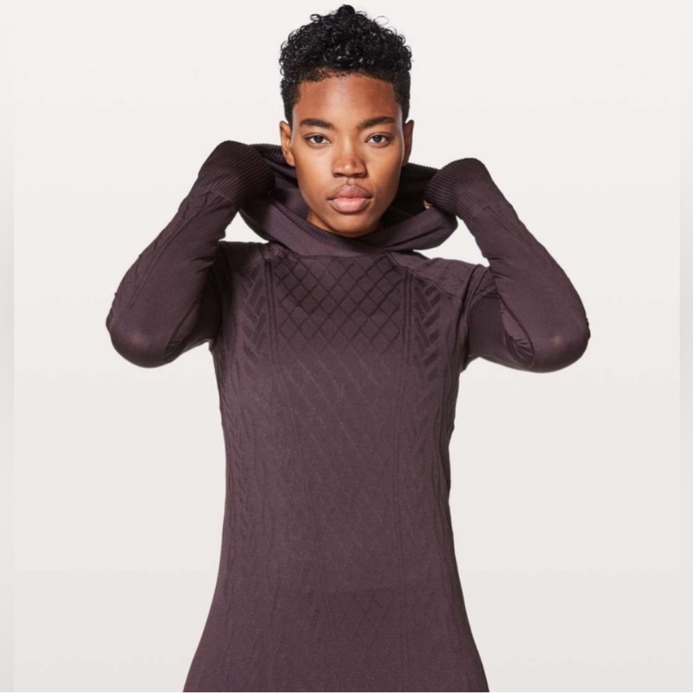 Lululemon Rest Less Pullover Maroon Hoodie Workout- Like New